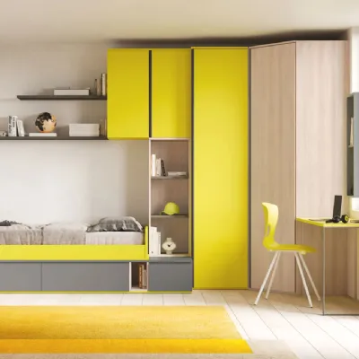 Cameretta in laminato opaco�Smart junior 40 San martino mobili scontata a PREZZI OUTLET