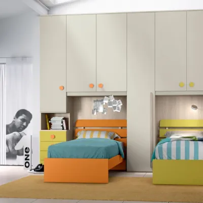 Cameretta in laminato opacoSmart San martino mobili scontata a PREZZI OUTLET