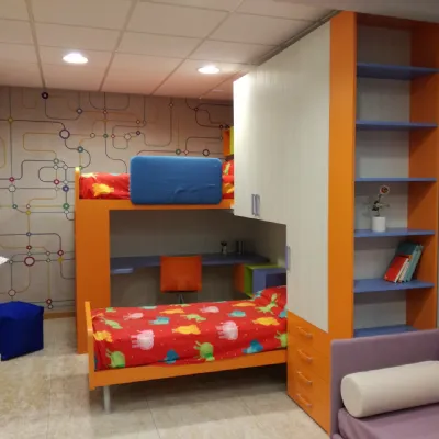 Cameretta in laminato opaco Tag soppalco angolare Siloma scontata 72%