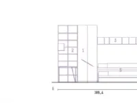 Cameretta in laminato opacoZ233 Zalf scontata 44%