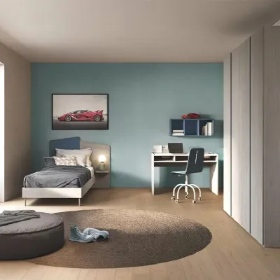 Cameretta Cameretta con scrivania Artigianale letti a terra a prezzo Outlet