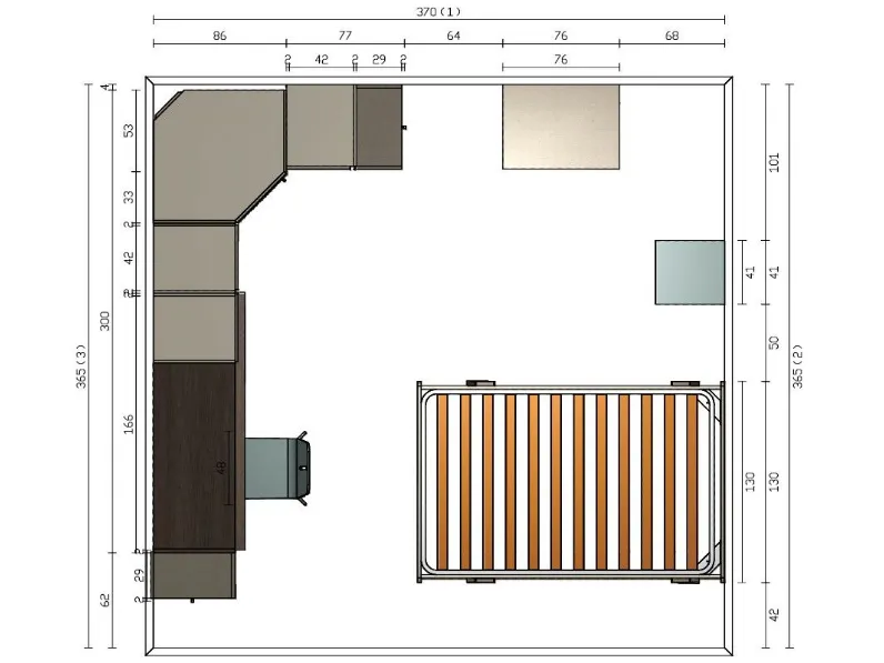 Cameretta in laminato opaco Jazz 90 Imab scontata a PREZZI OUTLET