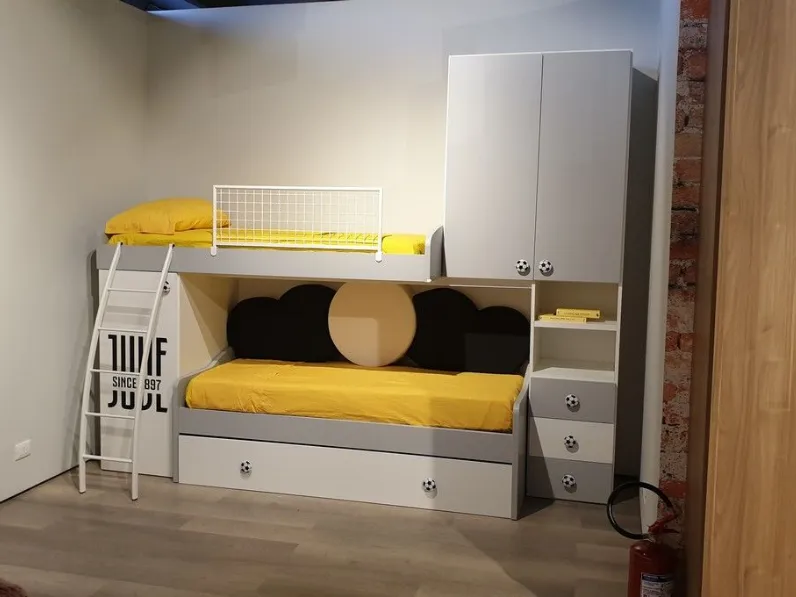 Cameretta Juve Valentini con letto a soppalcoin offerta