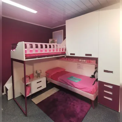 Cameretta Kids Moretti compact con letto a soppalco a prezzo Outlet