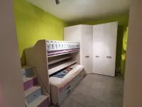 Cameretta Kids Moretti compact con letto a castello scorrevolein offerta