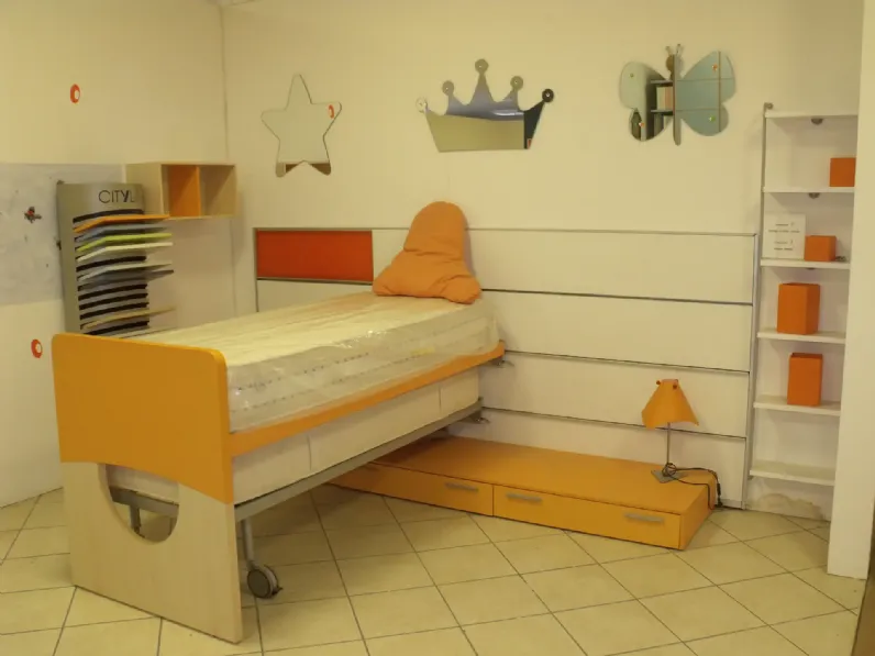 Cameretta Letti scorrevoli Doimo cityline in laminato opaco a prezzo scontato