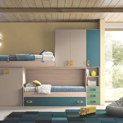 Cameretta Letto a soppalco mod.golf M.c.s. armadi con letto a soppalco a prezzo Outlet
