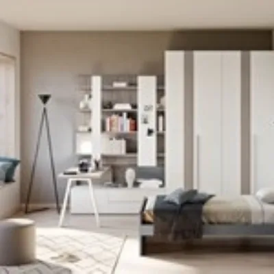 Cameretta in laminato matericoLetto a terra mistral Mistral scontata a PREZZI OUTLET