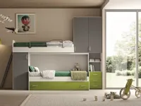 Cameretta Letto-soppalco mod.one M.c.s. armadi in laminato opaco a prezzo Outlet