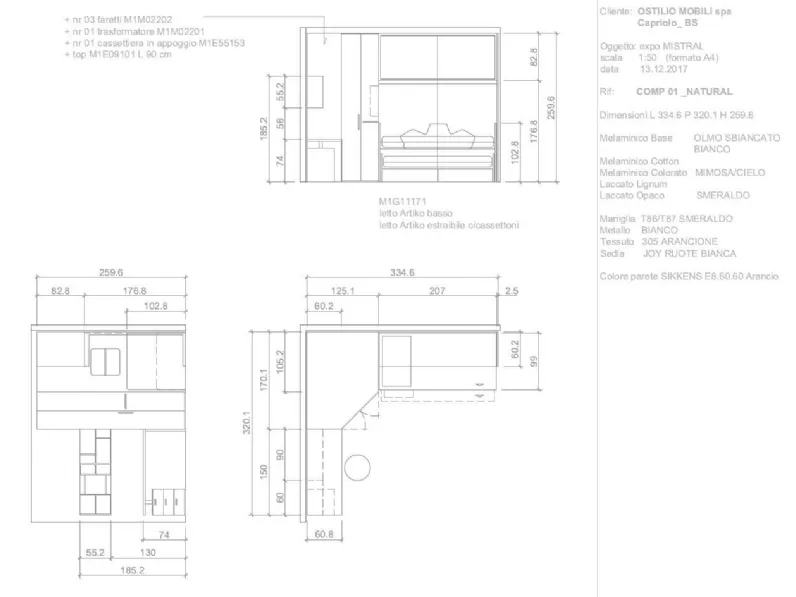 CAMERETTA Mistral Mistral composizione 1 SCONTATA a PREZZI OUTLET