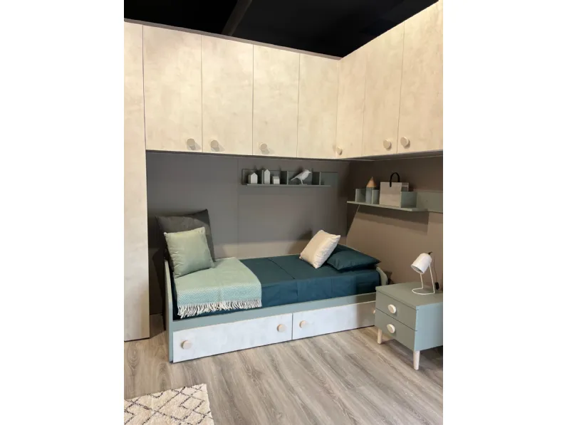 Cameretta Momenti febal casa  Febal in laminato opaco a prezzo Outlet