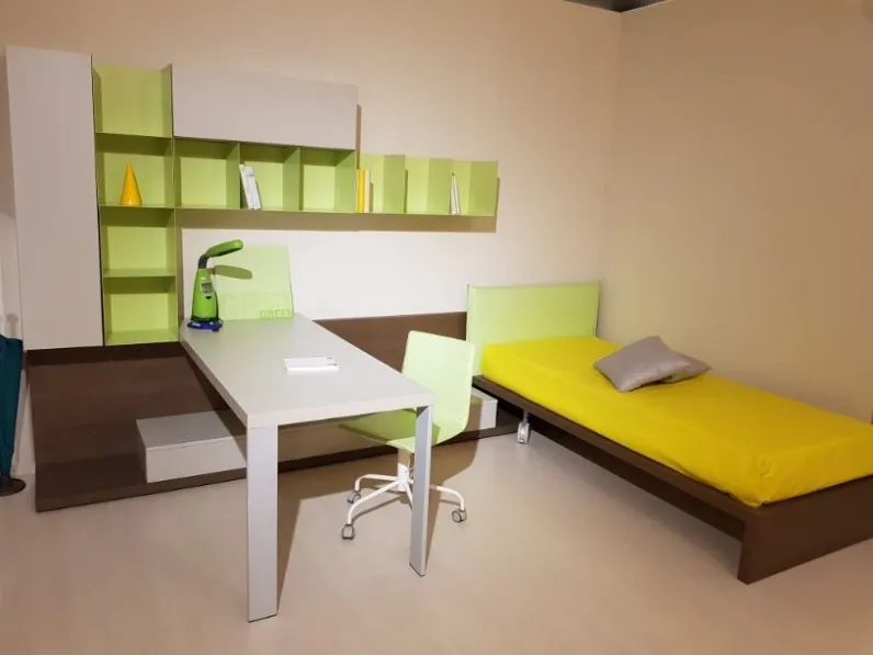 Cameretta Monopoli Zalf con letto a terra a prezzo Outlet