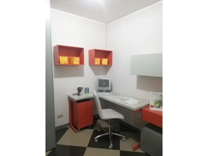 Cameretta Young collection Moretti compact camerette in laccato opaco a prezzo Outlet