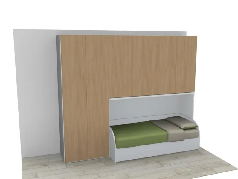 Cameretta Moretti compact Moretti compact con letto a ponte a prezzo Outlet