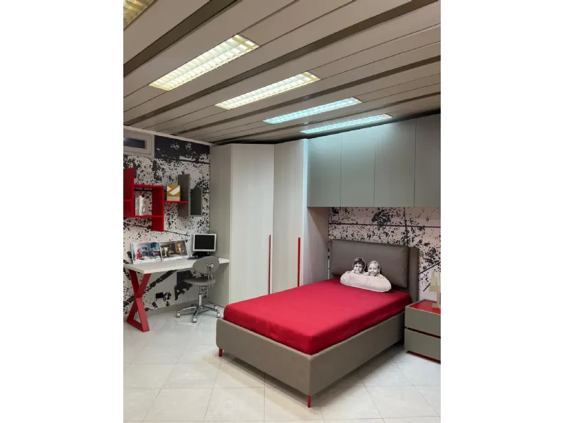 Cameretta in laccato opaco�Moretti Moretti compact camerette scontata a PREZZI OUTLET