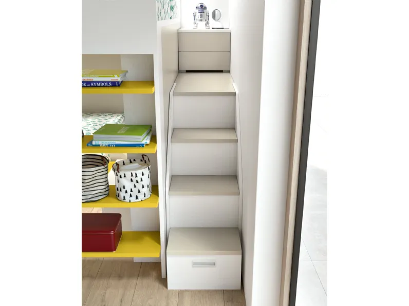 Cameretta Mottes mobili fantasy 29 Mottes selection con letto a soppalco in Offerta Outlet