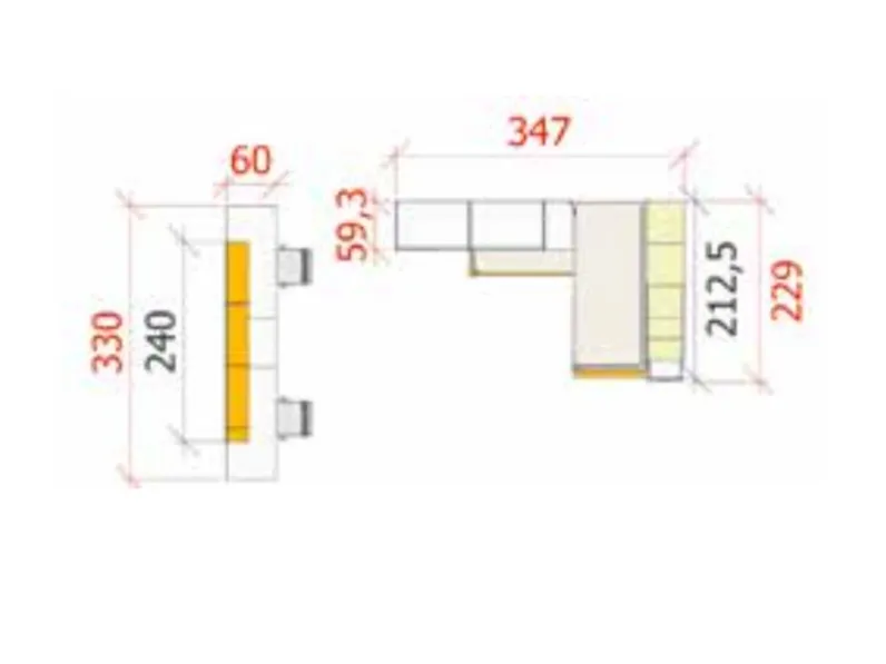 Cameretta Mottes mobili fantasy 29 Mottes selection con letto a soppalco in Offerta Outlet
