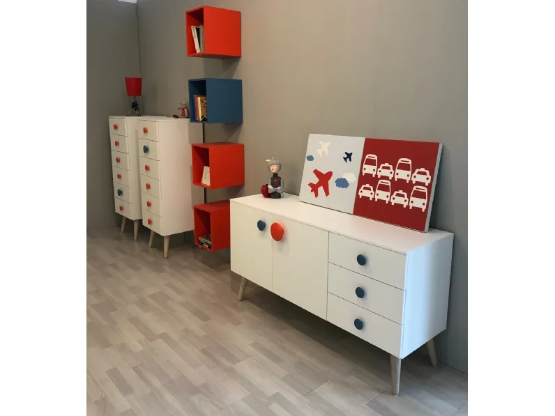Cameretta Nidi Battistella senza letto in Offerta Outlet