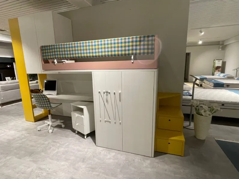 Cameretta Cameretta soppalco Nidi in laminato opaco in Offerta Outlet