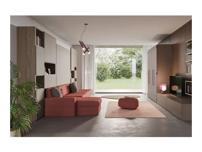 Cameretta Nobu * Clever in laminato opaco a prezzo Outlet