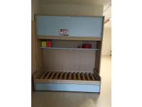 Cameretta Oliver: rovere e celeste, Zg Mobili in laminato opaco. Prezzo scontato!