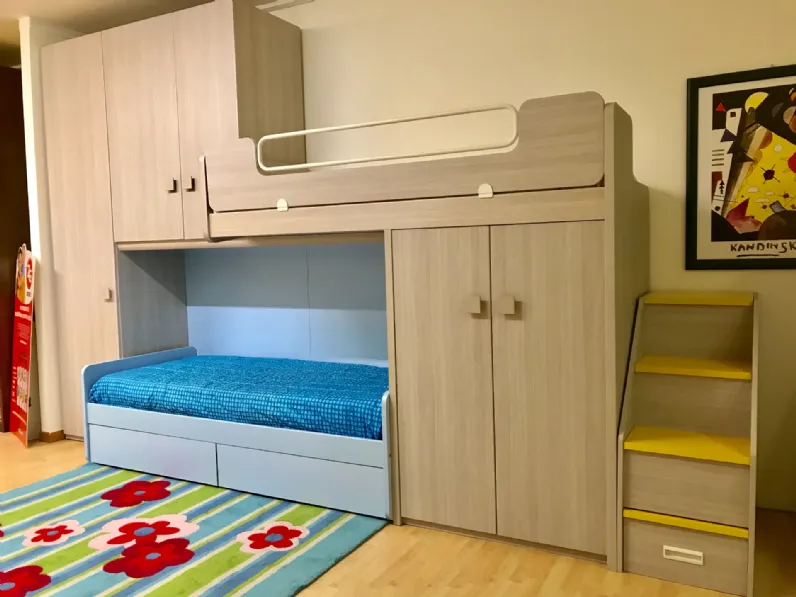 Cameretta Oliver Zg mobili con letto a castello in Offerta Outlet