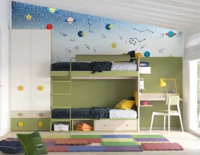 Cameretta Open 01 S75 con letto a castello a prezzo Outlet