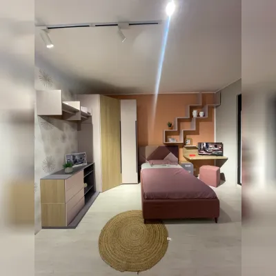 Cameretta Peonia Moretti compact camerette in laccato opaco in Offerta Outlet