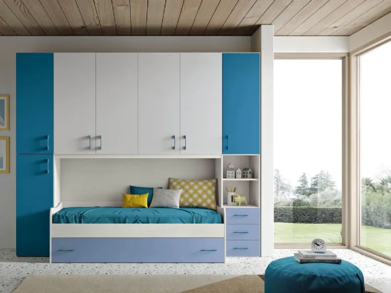 Cameretta Prbk06 Mcsmobili con letto a ponte in offerta