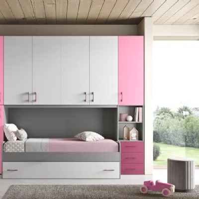 Cameretta Prbk06 Mcsmobili con letto a ponte a prezzo Outlet