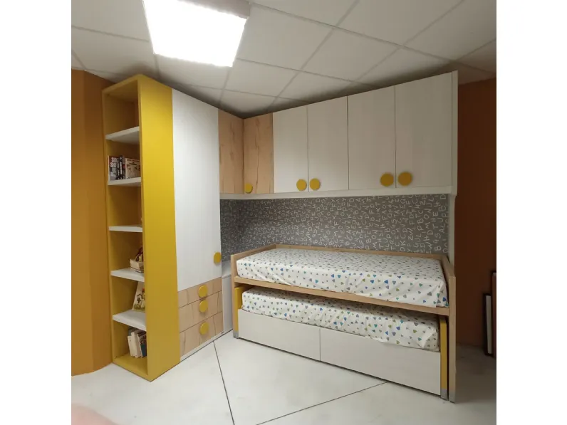 Cameretta Qik+archimete Doimo cityline in laminato materico a prezzo Outlet