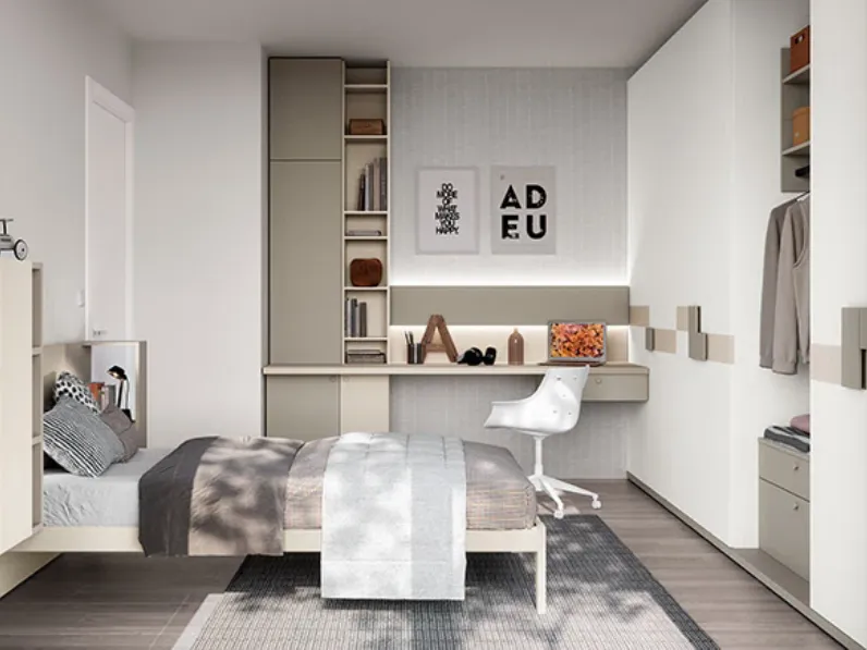 Cameretta in laminato opacoQik l02 Doimo cityline scontata a PREZZI OUTLET