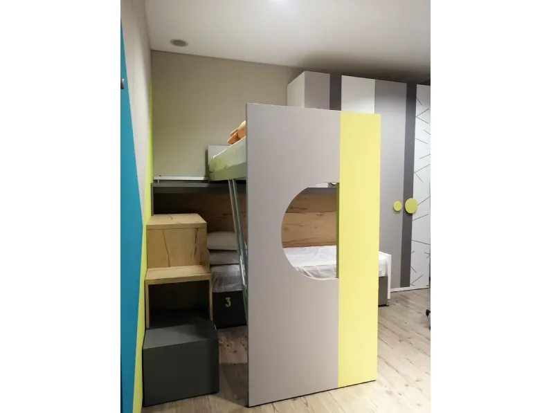 Cameretta Qik Light Doimo Cityline: letto a soppalco in Offerta Outlet! Risparmia fino al 50%!