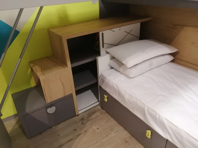 Cameretta Qik Light Doimo Cityline: letto a soppalco in Offerta Outlet! Risparmia fino al 50%!