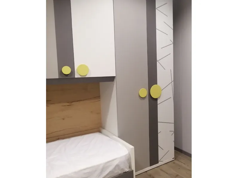 Cameretta Qik Light Doimo Cityline: letto a soppalco in Offerta Outlet! Risparmia fino al 50%!