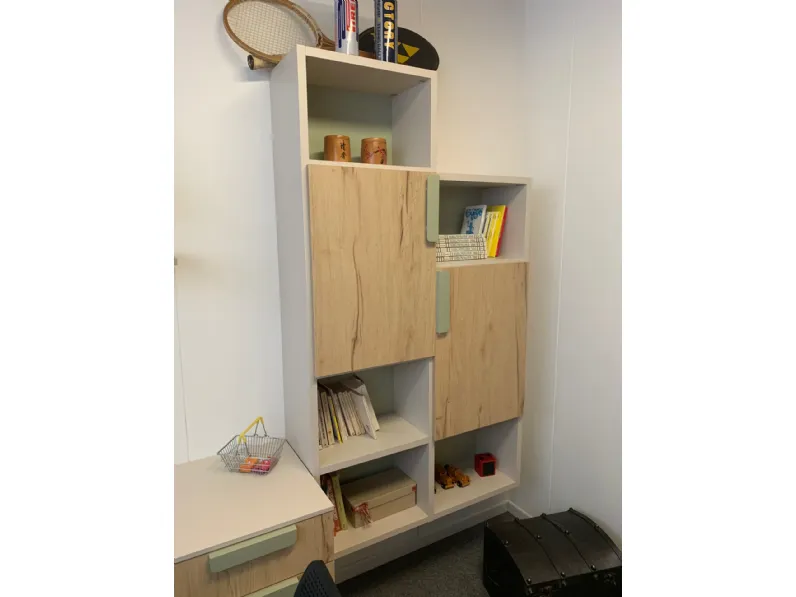Cameretta in laminato materico Qik  teca Doimo cityline scontata a PREZZI OUTLET
