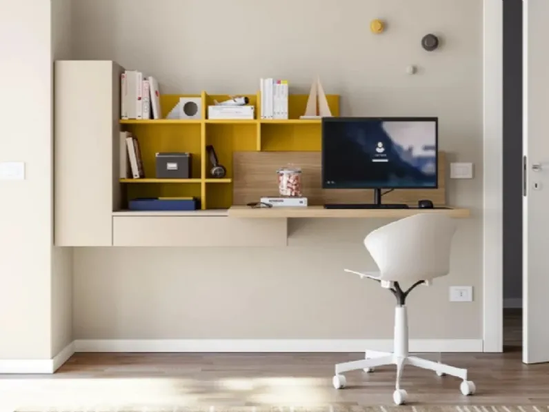 Cameretta Qik yellow Doimo cityline in laminato opaco a prezzo Outlet