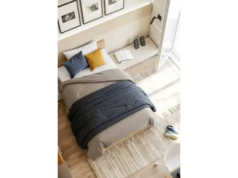 Cameretta Qik yellow Doimo cityline in laminato opaco a prezzo Outlet