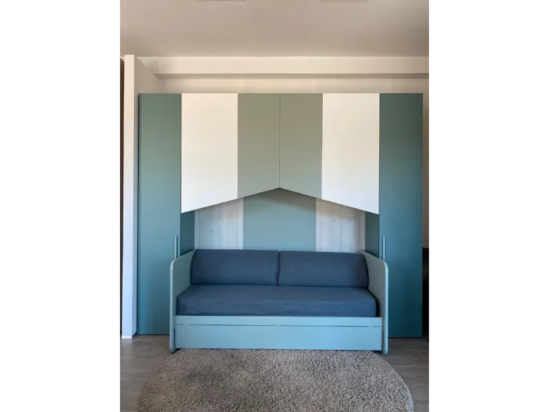 Cameretta Rialto Colombini casa in laminato opaco a prezzo Outlet