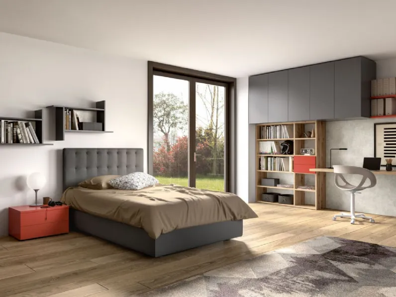 Cameretta Room102 Zg mobili con letto una piazza e mezza
 in Offerta Outlet