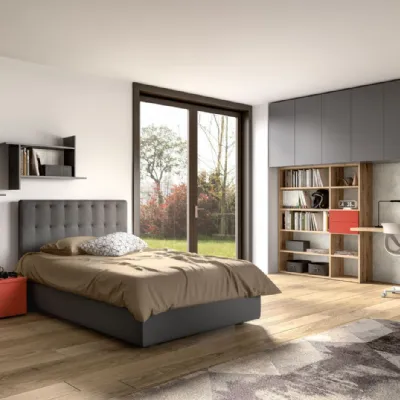 Cameretta Room102 Zg mobili con letto una piazza e mezza
 in Offerta Outlet