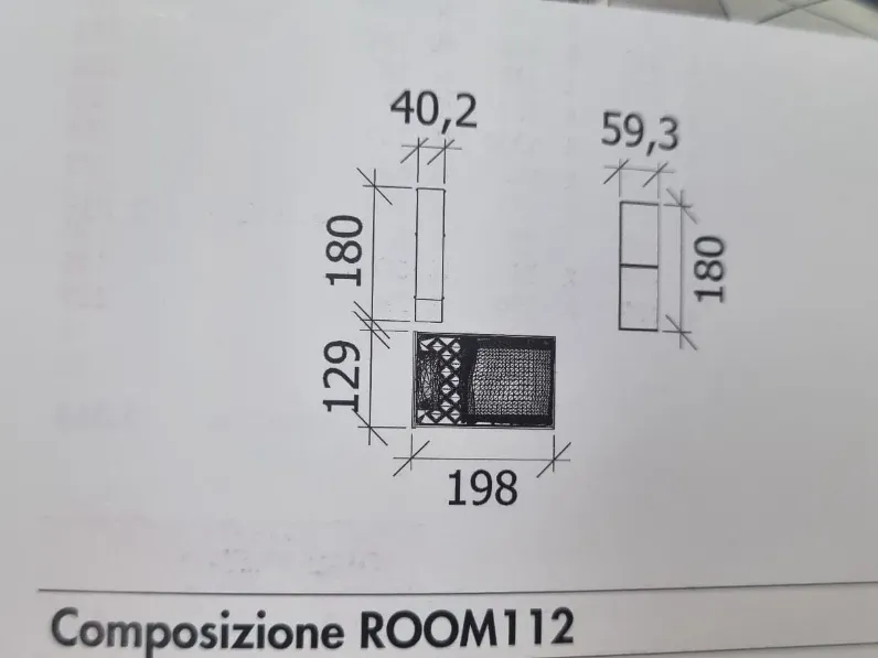 Cameretta Room112 Zg mobili con letto una piazza e mezza
 in offerta