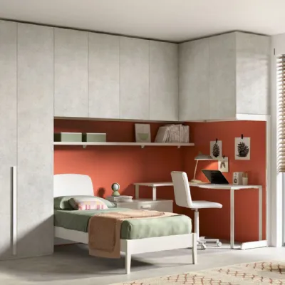 Cameretta Room130 Zg mobili in laminato materico a prezzo Outlet