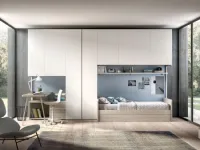 Cameretta Room146 Zg mobili con letto a soppalco scorrevole in Offerta Outlet