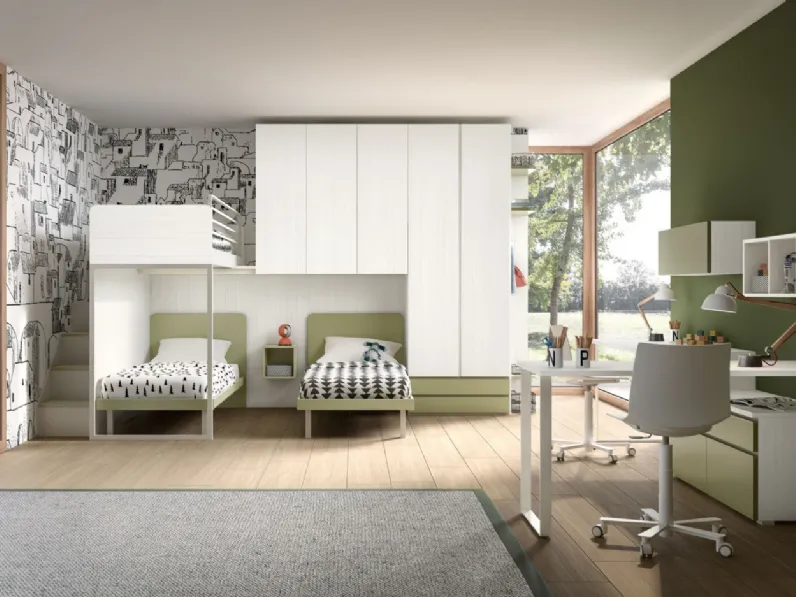 Cameretta Room159 Mottes selectioncon letto a soppalco scontata