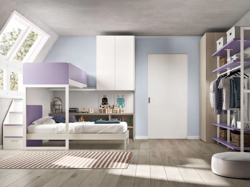 Cameretta Room169 Collezione esclusiva con letto a soppalco a prezzo scontato