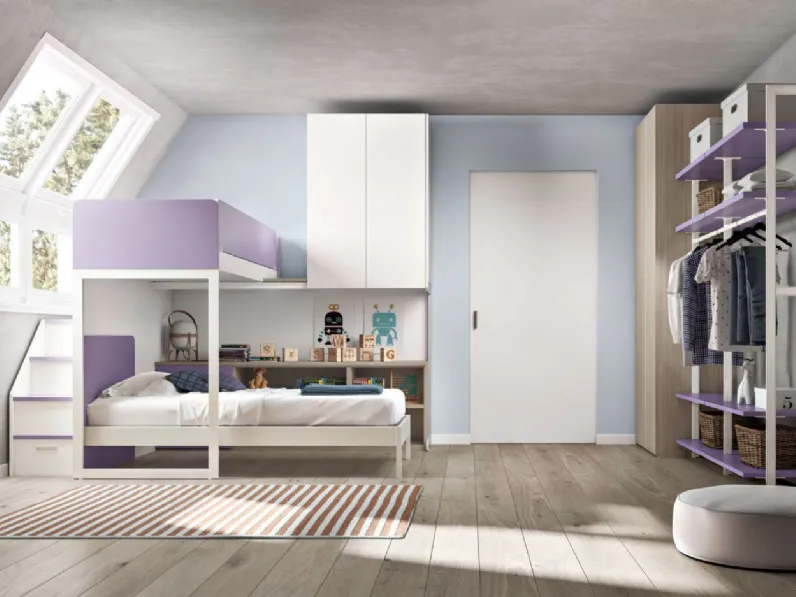 Cameretta Room169 Zg mobili in legno a prezzo Outlet