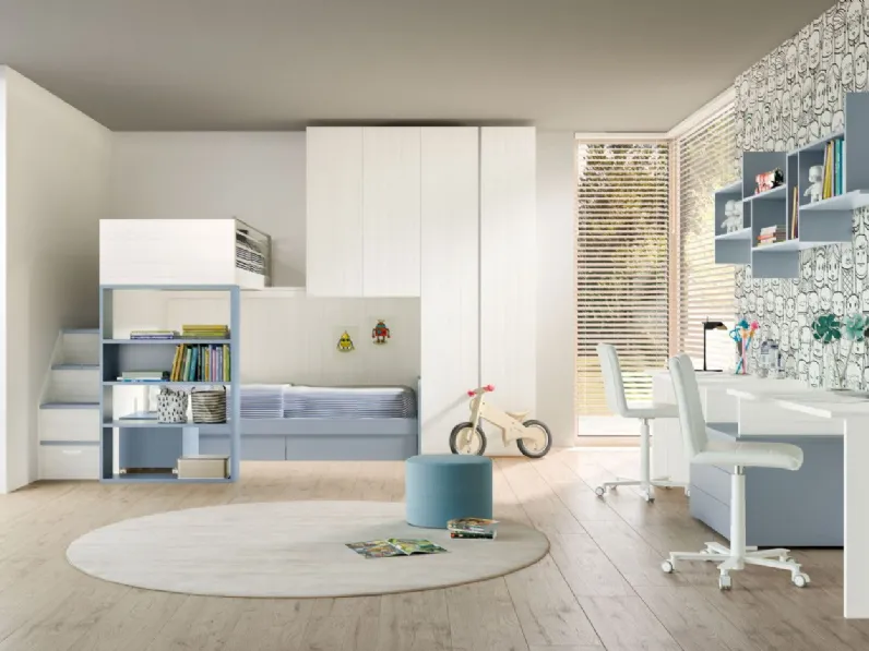 Cameretta Roon166 Zg mobili con letto a castello in Offerta Outlet