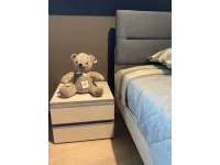 Cameretta in laminato opaco�Cameretta olmo bianco e blu avio S75 scontata a PREZZI OUTLET