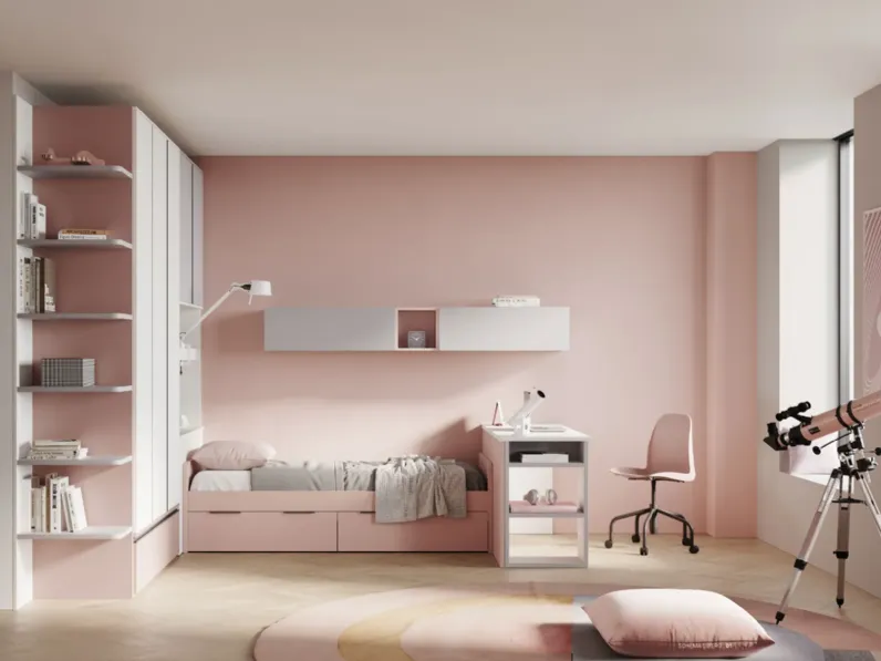 Cameretta Cameretta dal design moderno San martino mobili in laminato materico in Offerta Outlet